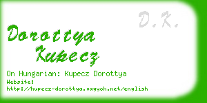 dorottya kupecz business card